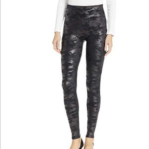 Spanx Camo Faux Leather Leggings